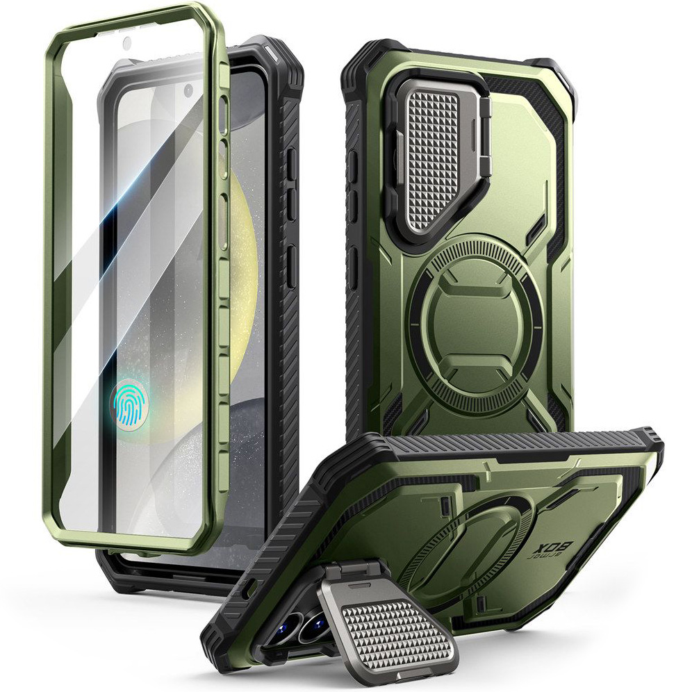 Etui pancerne Supcase i-Blason Armorbox Mag do Galaxy S25, zielone